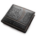 Portefeuille en cuir court et simple pour hommes