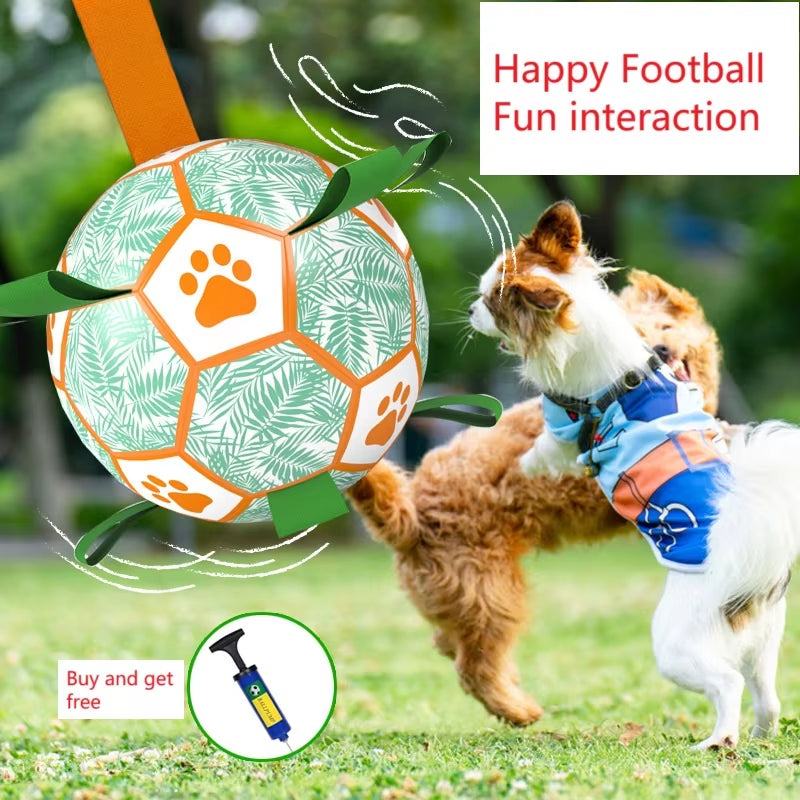 Jouets interactifs de football pour animaux de compagnie avec onglets d'appui Bite de chien Chew Balls Animaux Accessoires Puppy Ou
