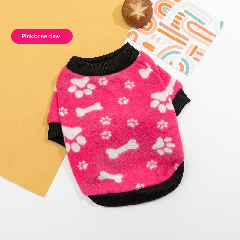 Chien AutomneHiver Shaggy Fleece Sweatshirt Vêtements pour animaux de compagnie