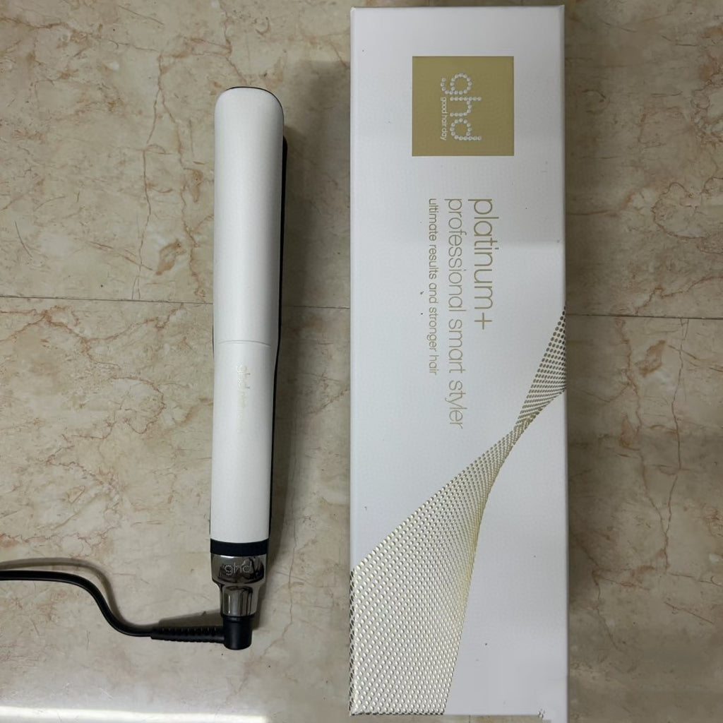 Rouleau sec noir et blanc Platinum droit trois-en-un redresseur de cheveux filés