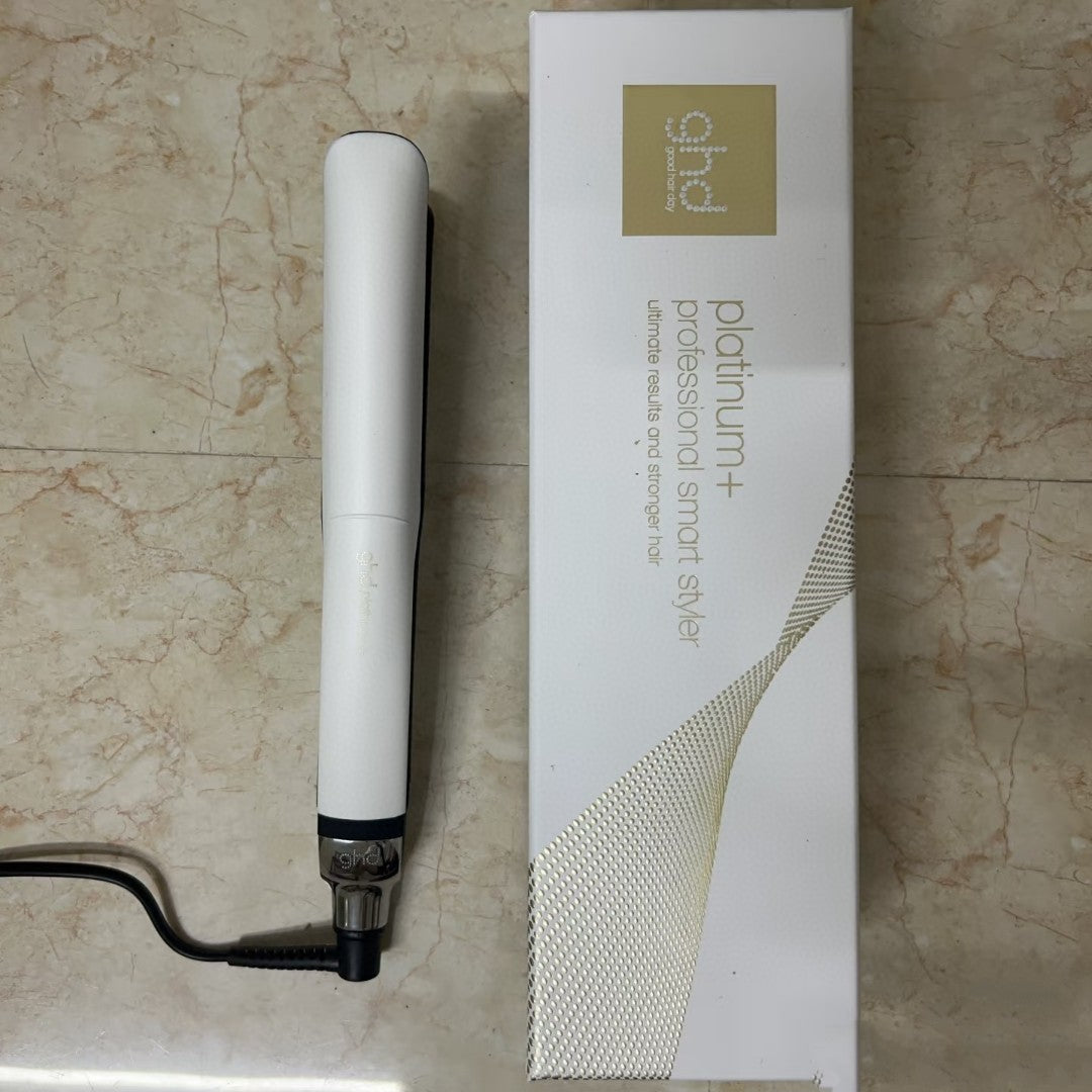 Rouleau sec noir et blanc Platinum droit trois-en-un redresseur de cheveux filés