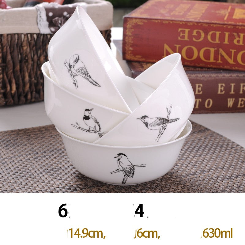 Bone China Dish Deep Plate Shallow Creative European Style