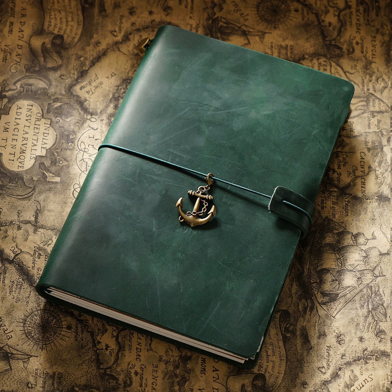 Carnet de voyage Cowhide Leather Journal Vintage