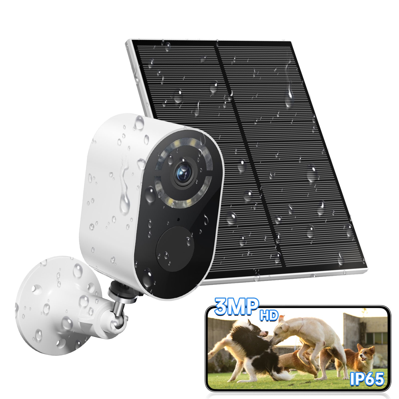 Caméra de sécurité de la batterie solaire sans fil Wifi CCTV Caméra de surveillance solaire