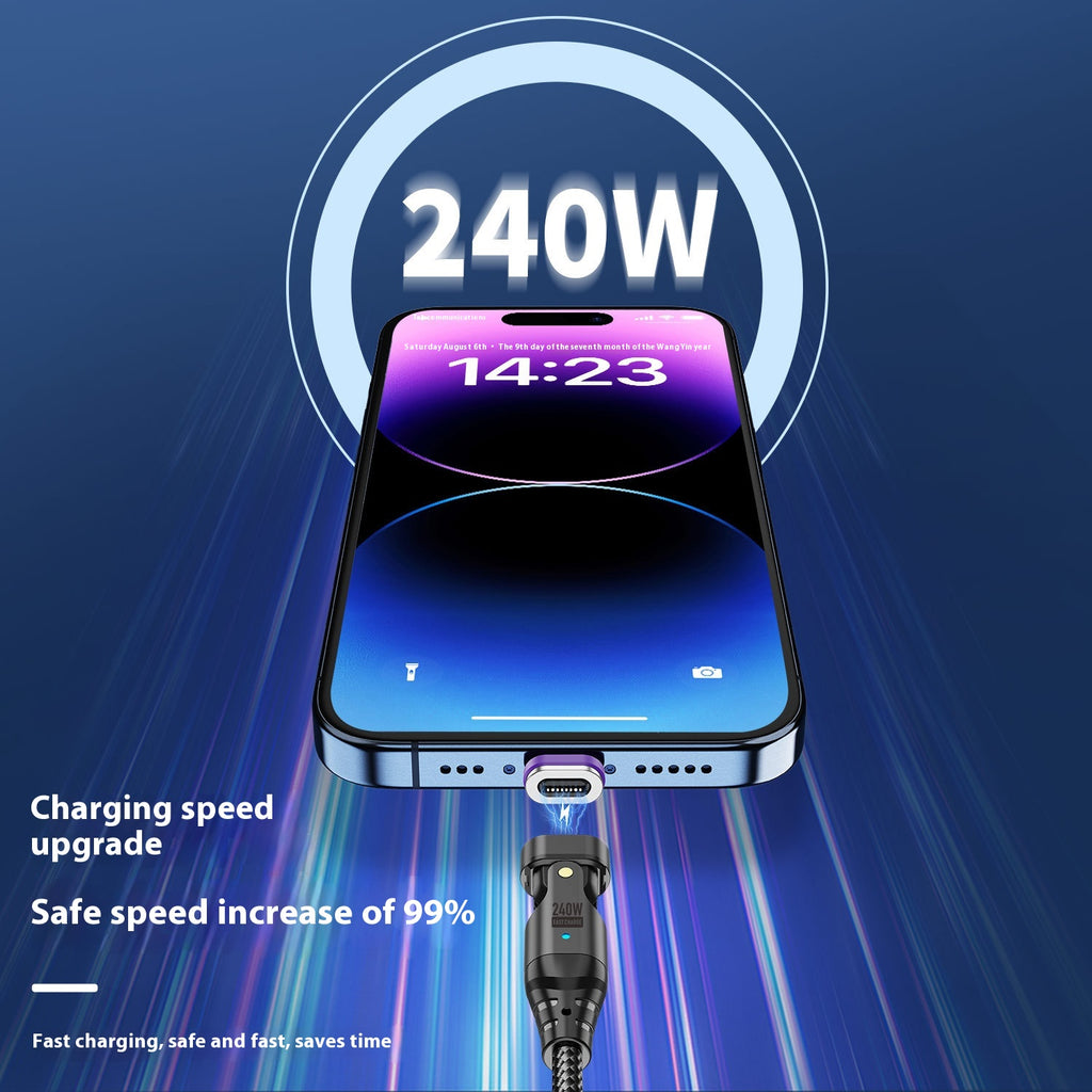 Câble de données magnétique de 240 W sur six en un