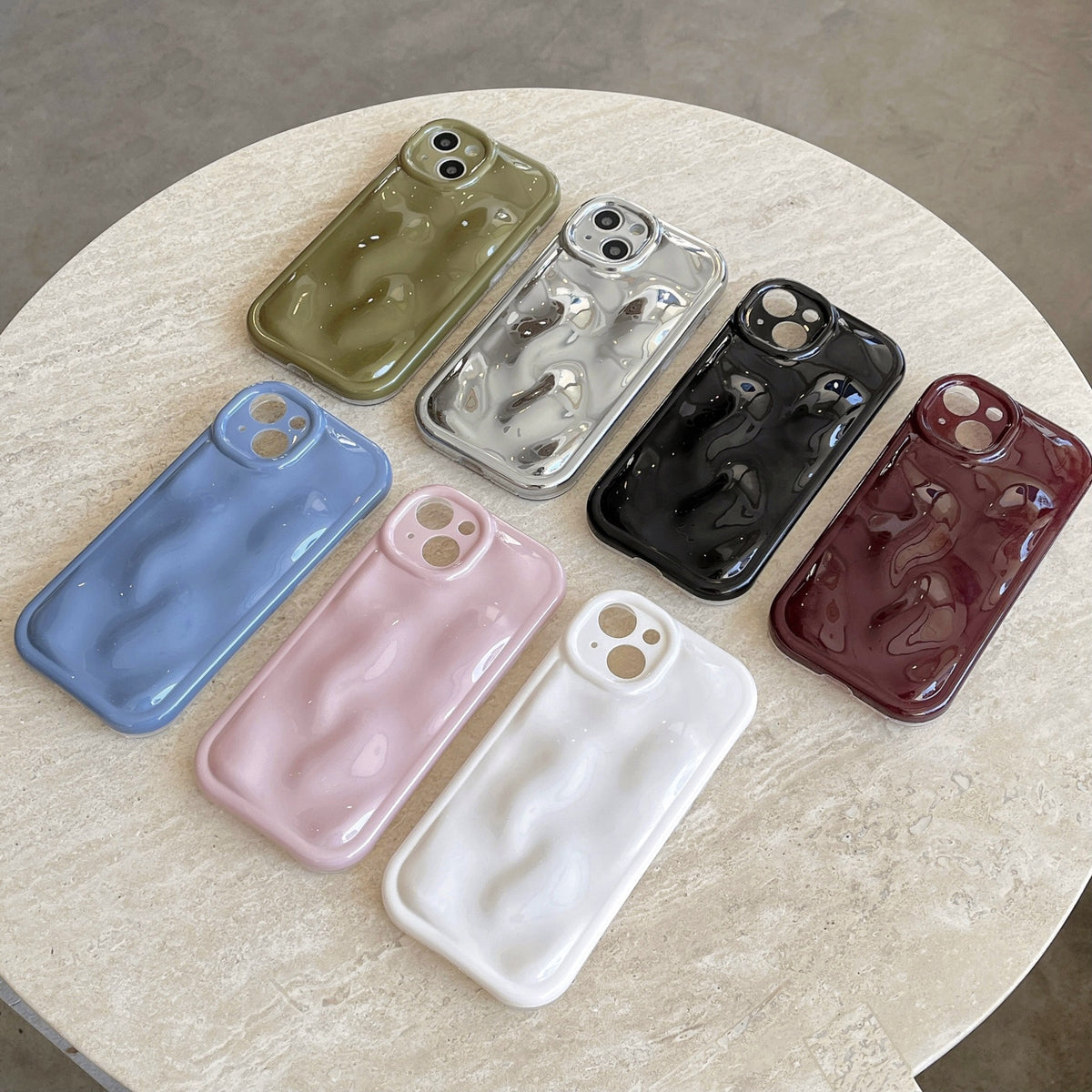 Cas Creative Solid Color Meteorite Téléphone