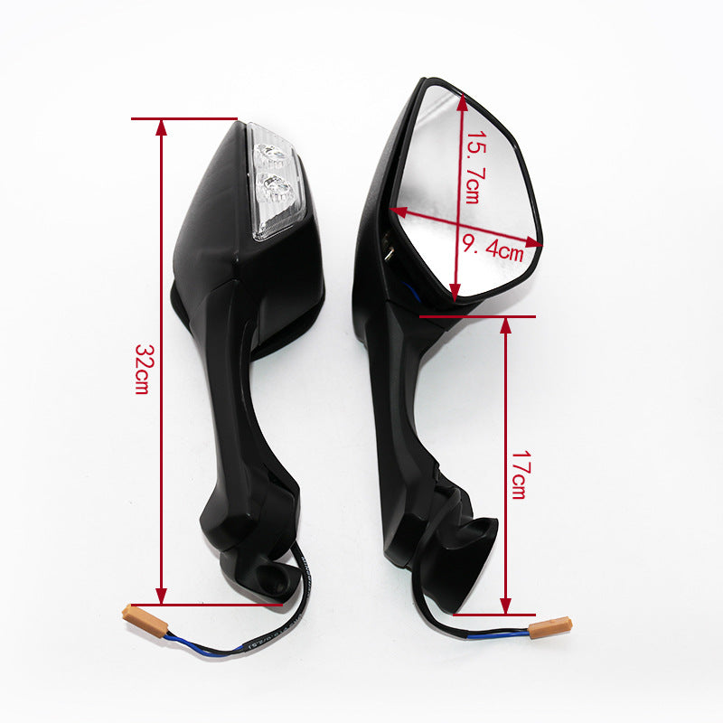 Rétroviseur de moto est adapté pour ZX10R - Miroir modifié avec lumière