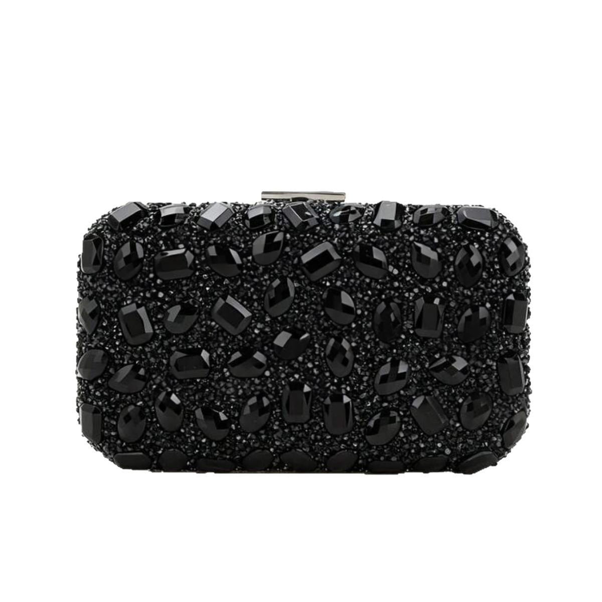 Sac de soirée fashionnable en strass carré pour banquets