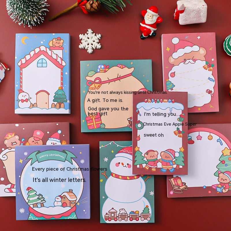 Caricature Noël Sticky Notes Étudiant Papeterie