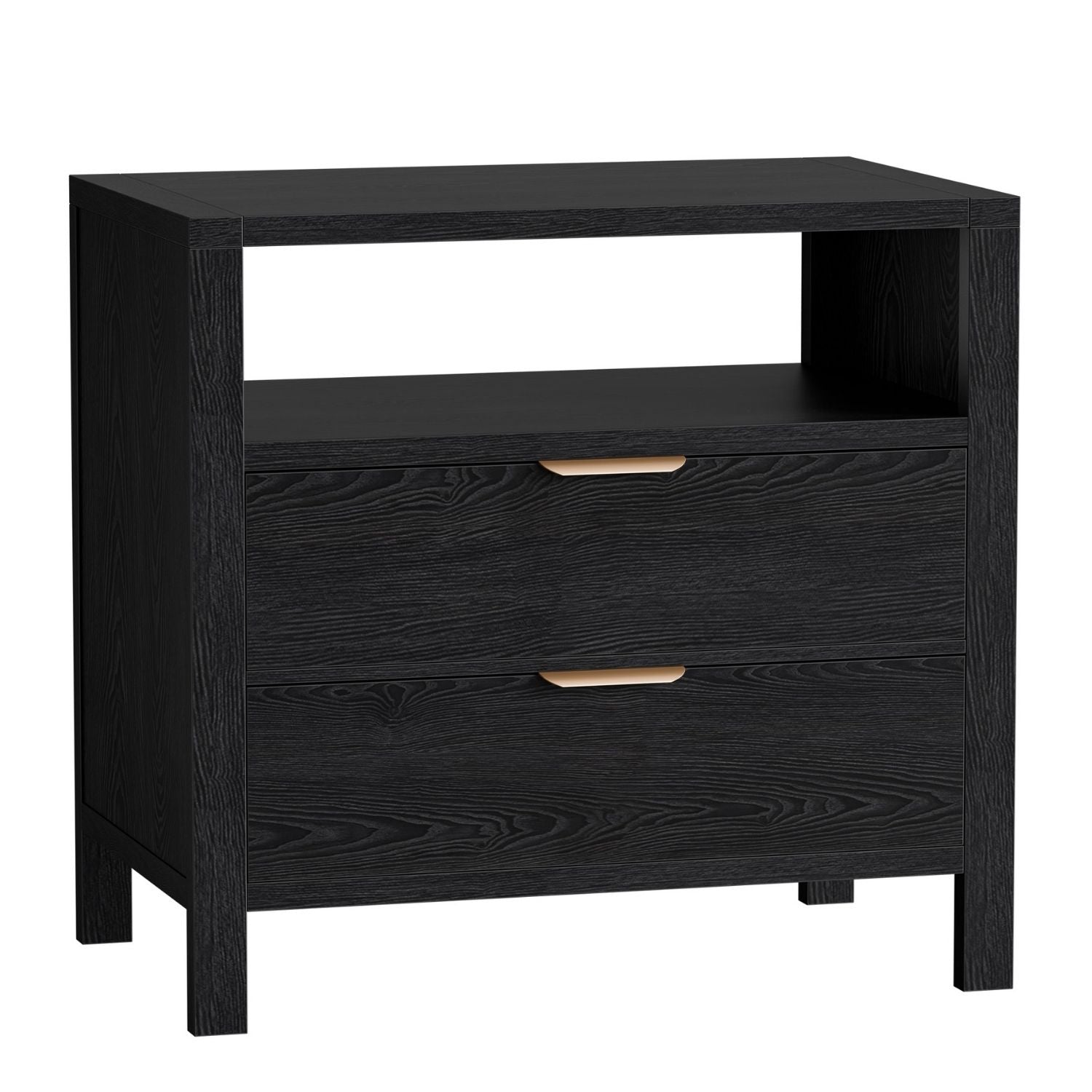 Table de chevet avec 2 tiroirs et plateau