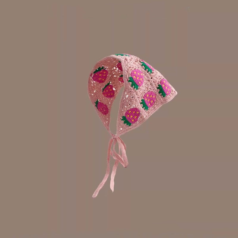 Tête tricotée à la main de même style Triangular Binder Headscarf Femme Sweet