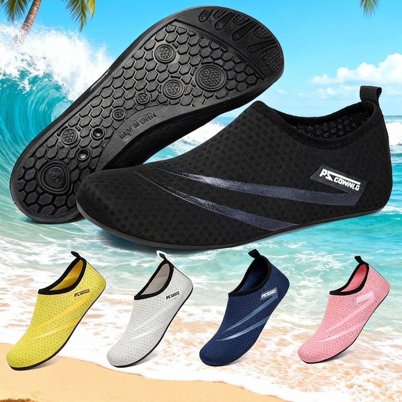 Chaussures d'eau unisexe pour sports nautiques