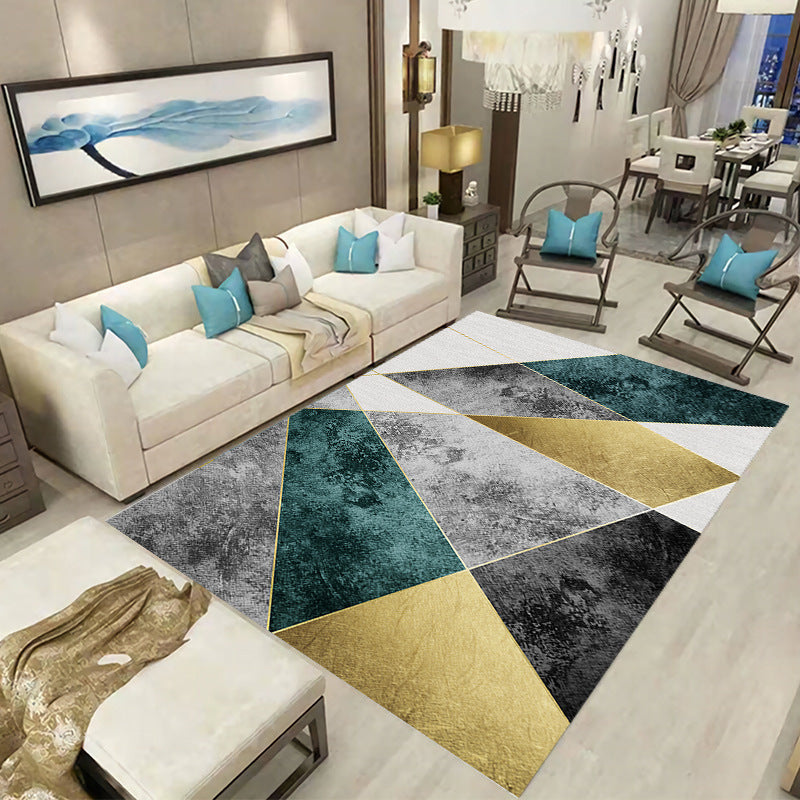 European Geometric Floor Mat for Home Use
