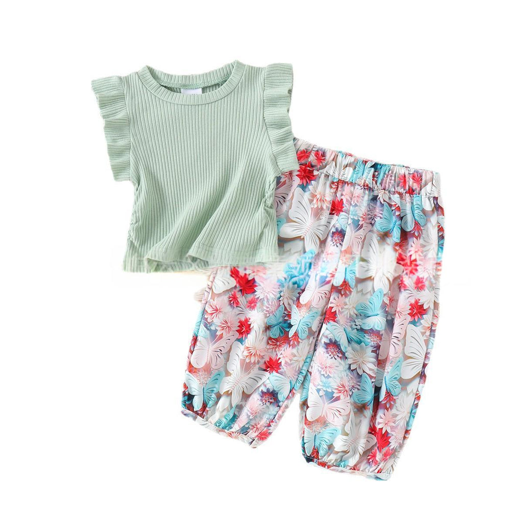 Pantalon imprimé Vest vert Vêtements pour enfants