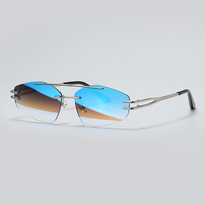YSM8003 Lunettes de soleil mode polygonales sans cadre