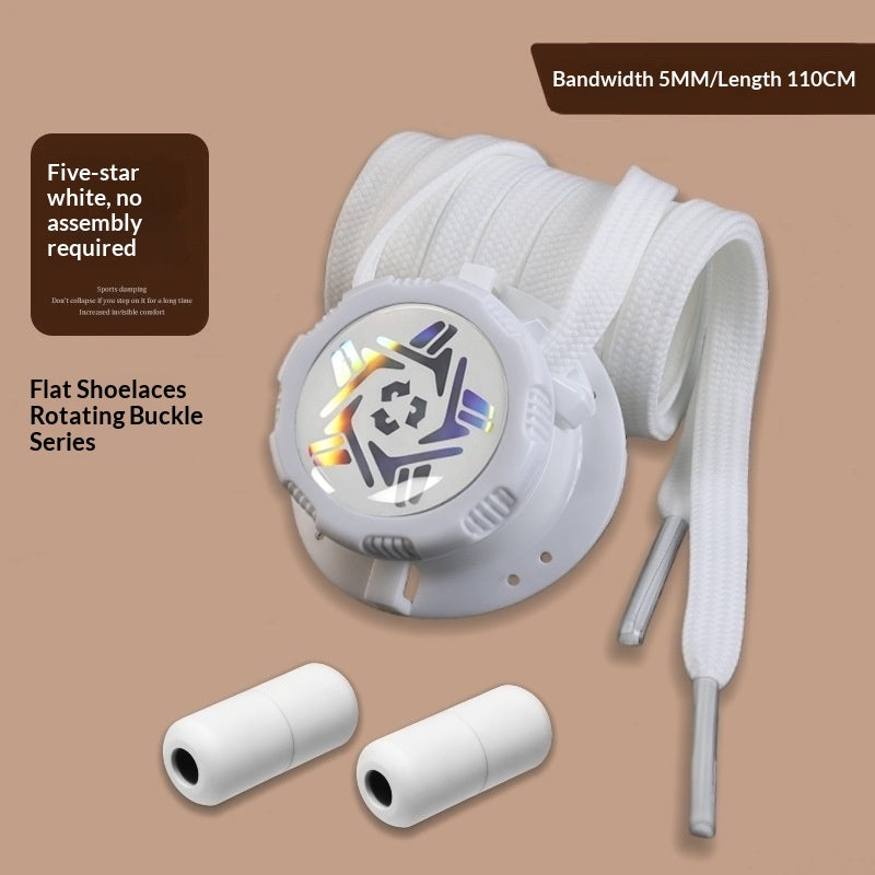 Rotation Bouton Shoelaces Pour les gens paresseux Pas besoin d'attacher la boucle de chaussure
