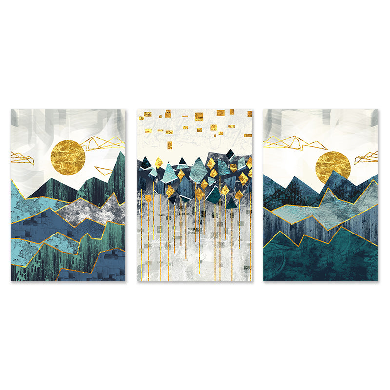 Nordic Abstract Geometric Mountain Paysage Wall Art Toile Peinture Poster