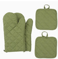 Gants-gants d'isolation thermique + tapis d'isolation thermique Set 4 pièces vert-1