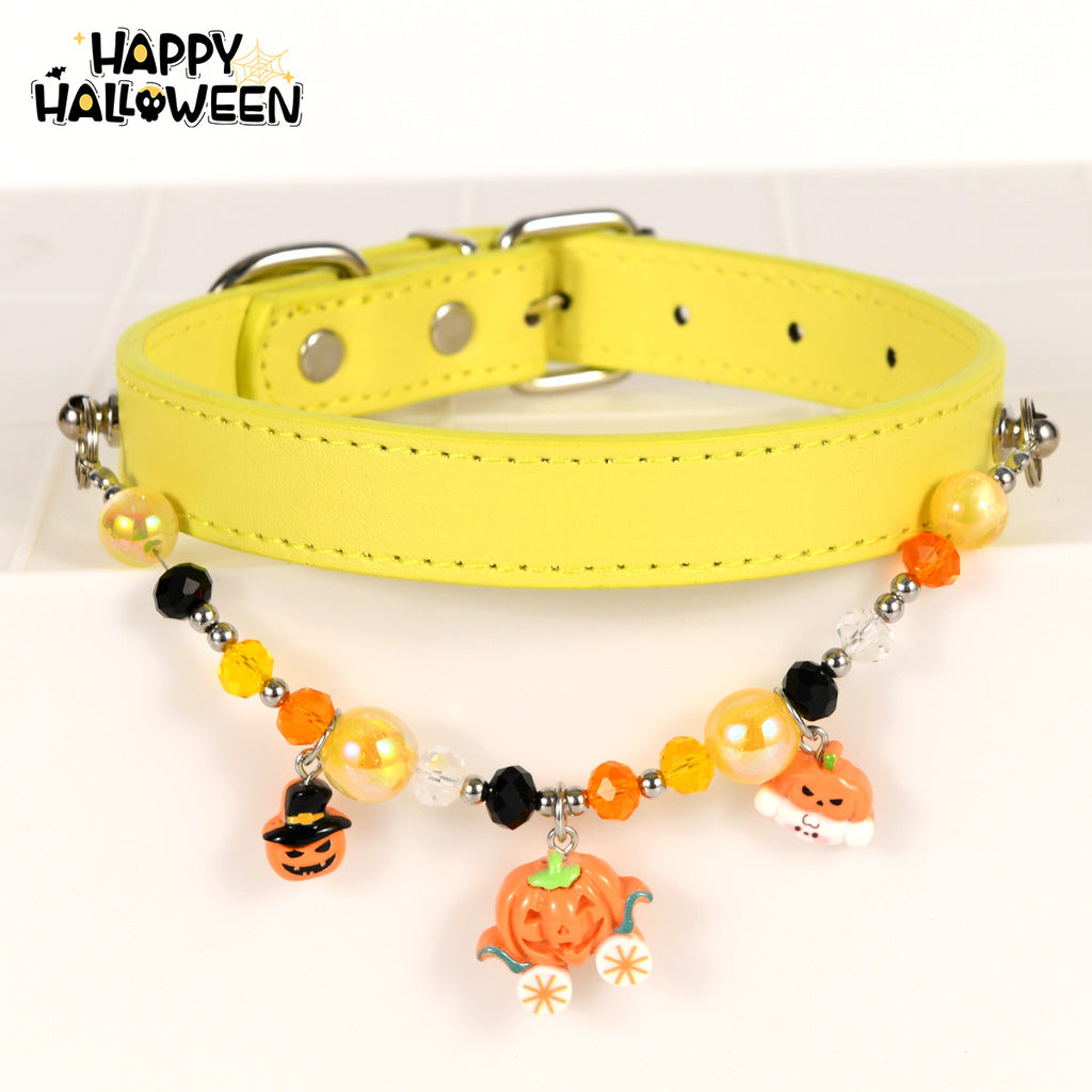 Collier de chat Niche Accessoire Collier d'Halloween avec embellissements perlés