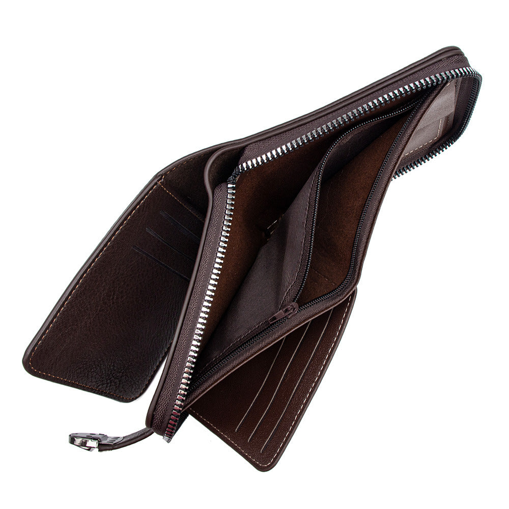 Multifonctionnel Fentes de cartes multiples Zipper Mainheld Coin Purse