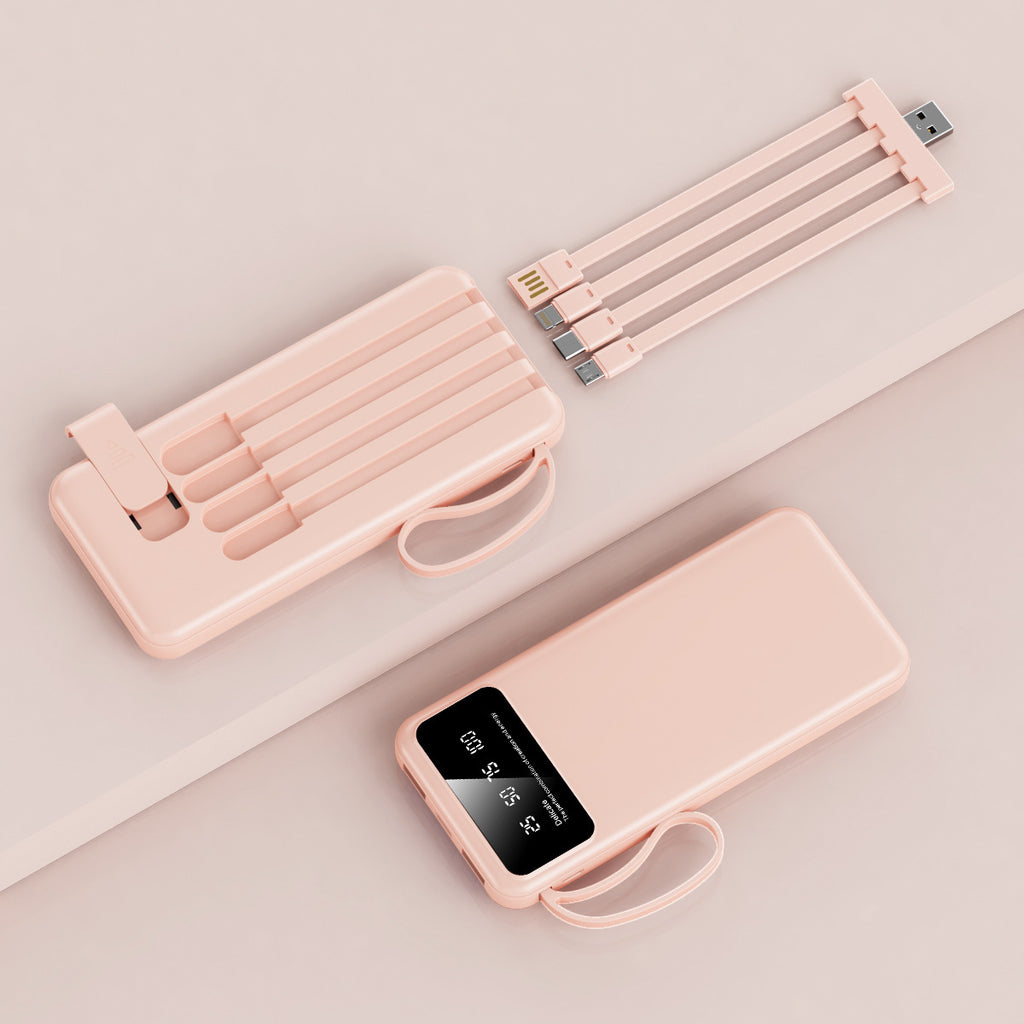 Portable Charger with Built-in Multi-Port Cable