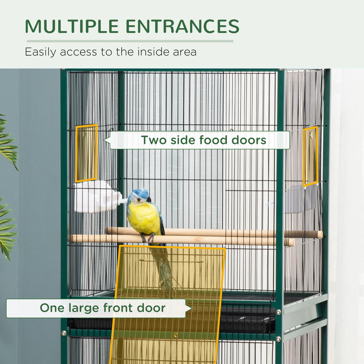 Large bird cage with 1.7 ft. Width for Wingspan