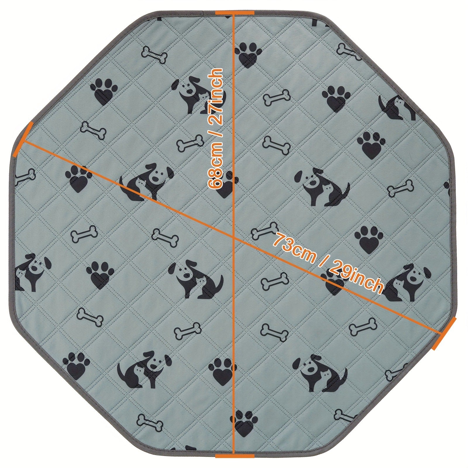 Pad de pot de chien octagonal lavable