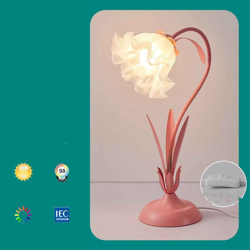 Fleur de chevet Minimaliste Creative Lily Of The Valley Flower Desk Lampe