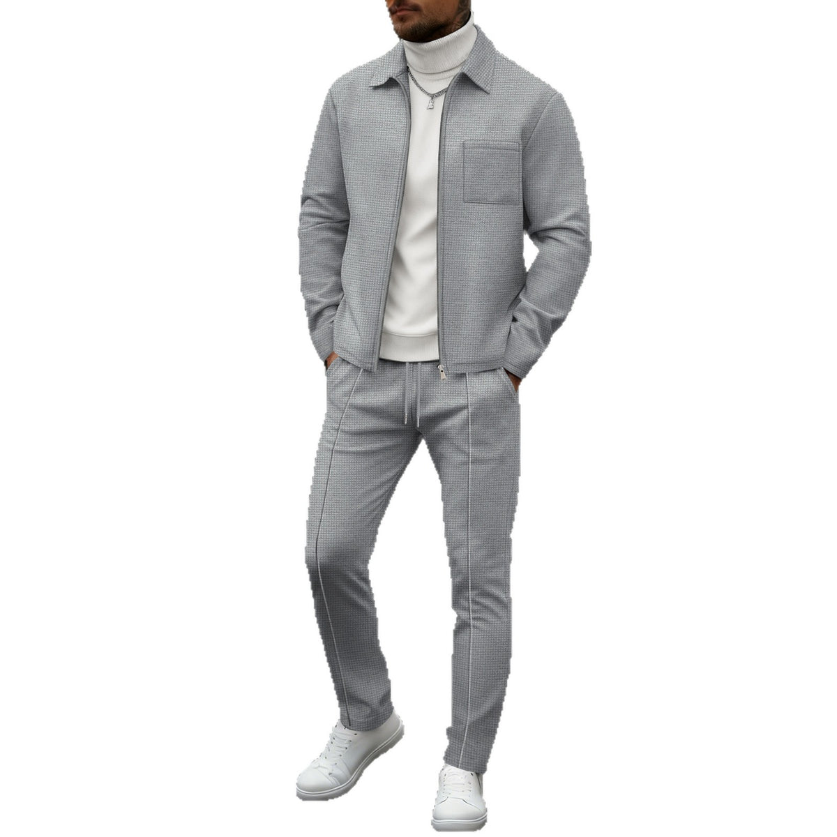 Veste et pantalons pour hommes Lapel Cardigan