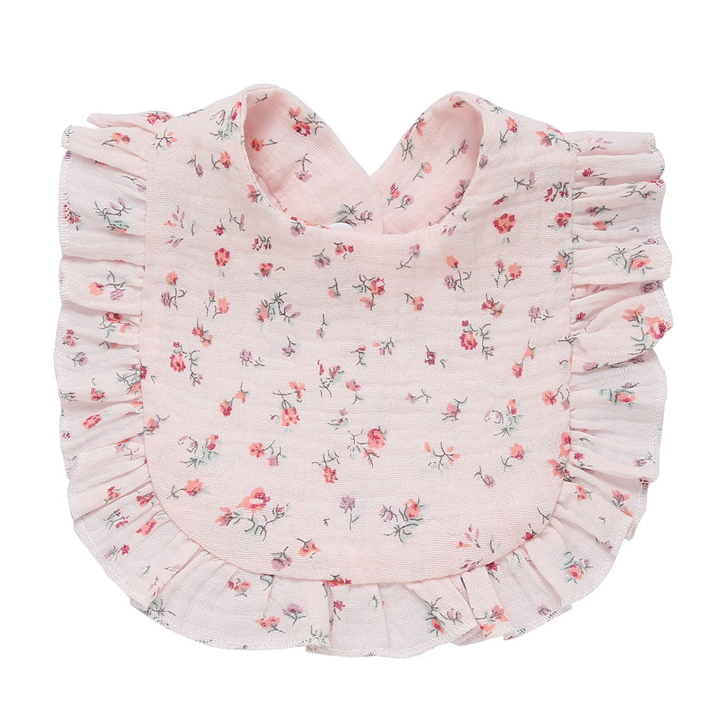 Bib de dentelle en coton pur imprimé pour enfants