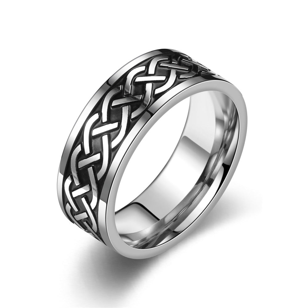 Mens bague en acier inoxydable personnalisée
