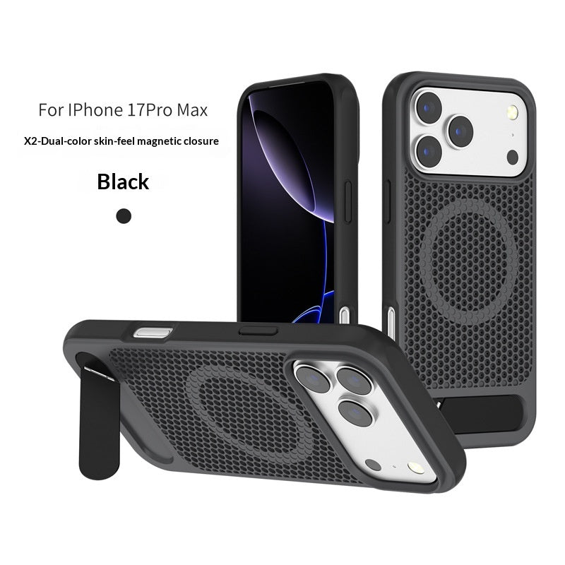 Cas de téléphone à sensation cutanée avec un support d'inclinaison