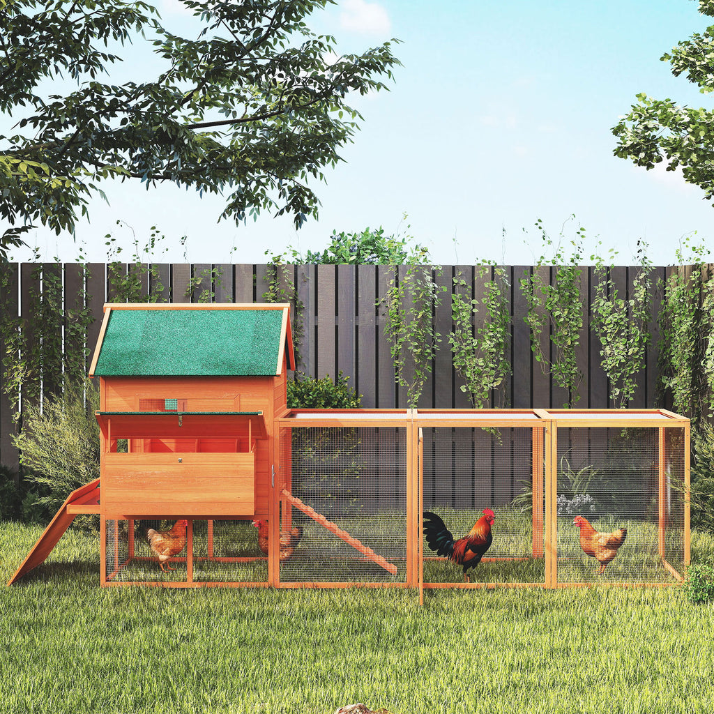 Coop de poulet en bois de 137 po pour 4-6 poulets
