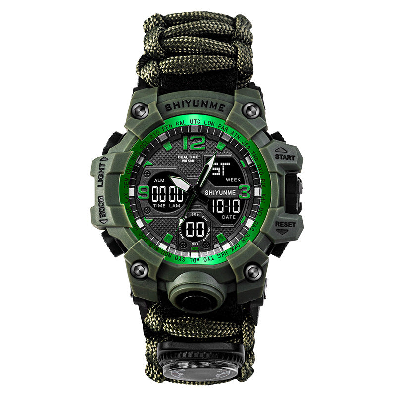 Montre électronique homme Multi-fonction Lifeline Whistle