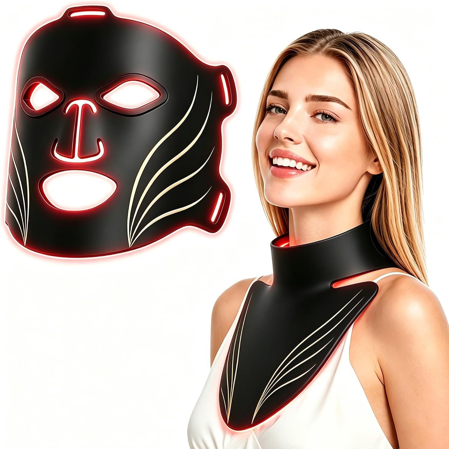 Masque de beauté faciale en silicone couleur LED 7