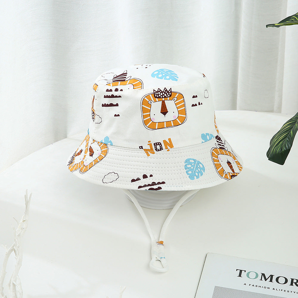 Enfants imprimé Dinosaur Bucket Sun Hat Big Brim Boy Girl Hat