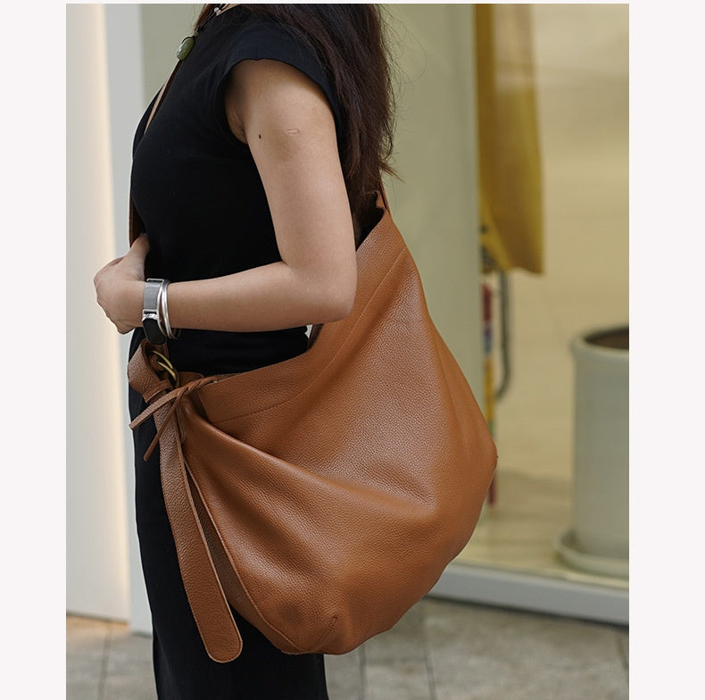 Sac de corps en cuir véritable en cuir doux