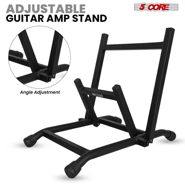 5 Support d'amplificateur Core Heavy Duty Metal Build Amplificateur de guitare réglable Profil bas pliant Co