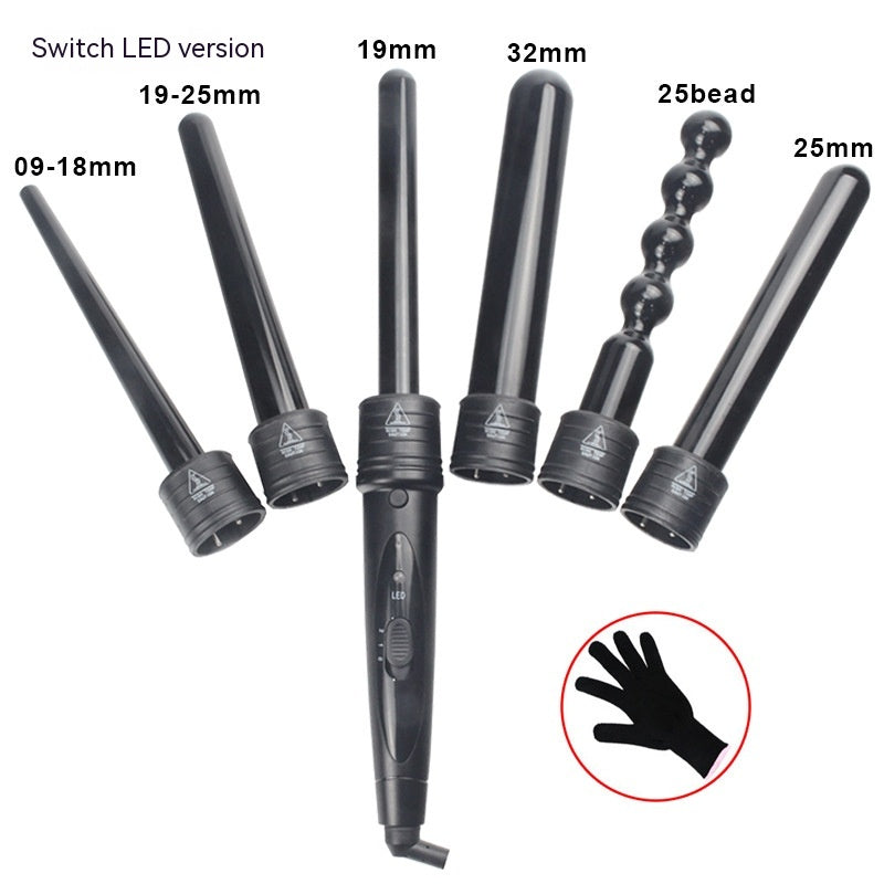 Curler cheveux Curler pour le curling ou le lissage Multi-fonction LED Multi-Gear Tempera