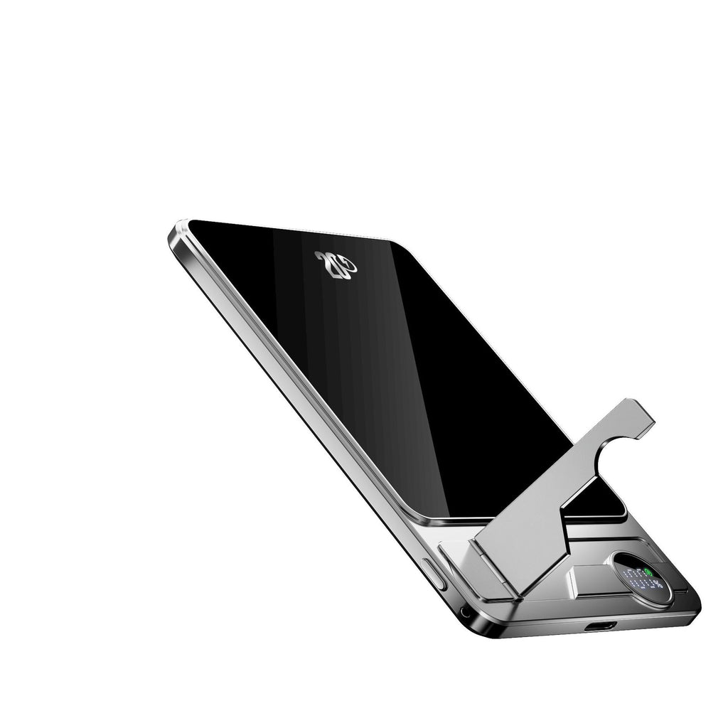 Chargeur magnétique rapide sans fil ultra-mince avec affichage double pop-up 15W et 3C C