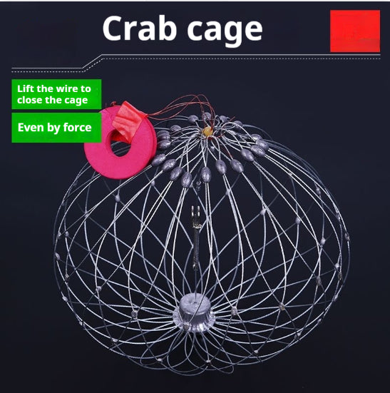 Crabe de pêche en acier filet d'ouverture et de fermeture automatiques Crabe bleu outil Portunid