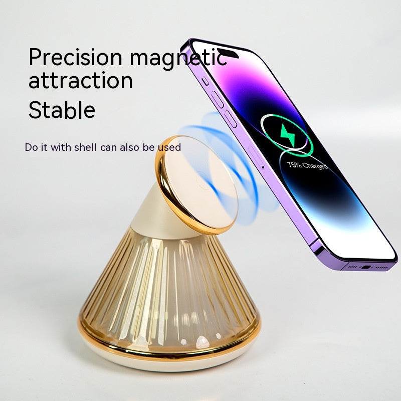 Lampe de table de nuit 15W sans fil chargeur magnétique siège sans fil rapide