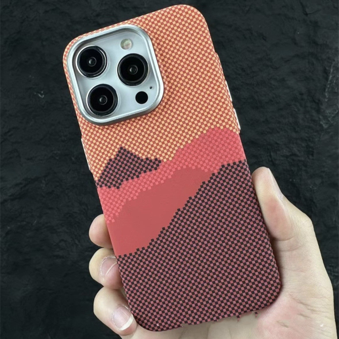 Motif magnétique Kafra Carbon Fibre Étui de téléphone de protection tout compris
