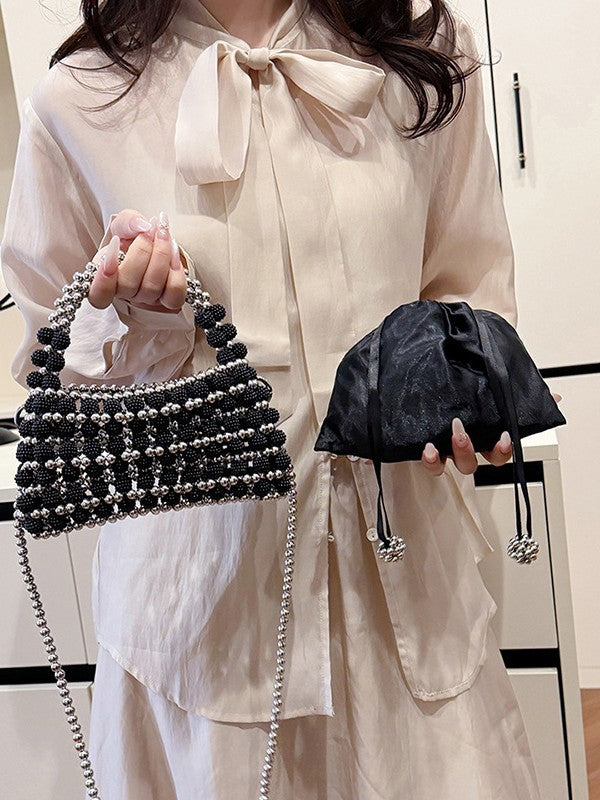 Sac perle pour sac à main Pearl de grande capacité Entièrement fait à la main