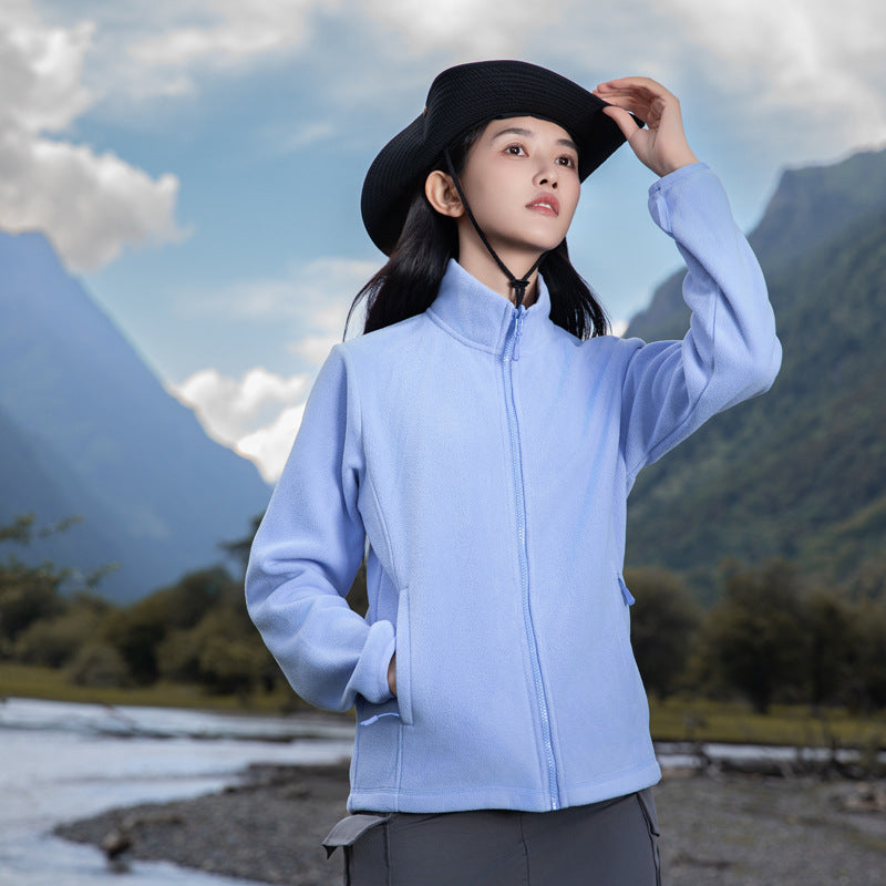 Polar fleece hoodie with removable fleece liner