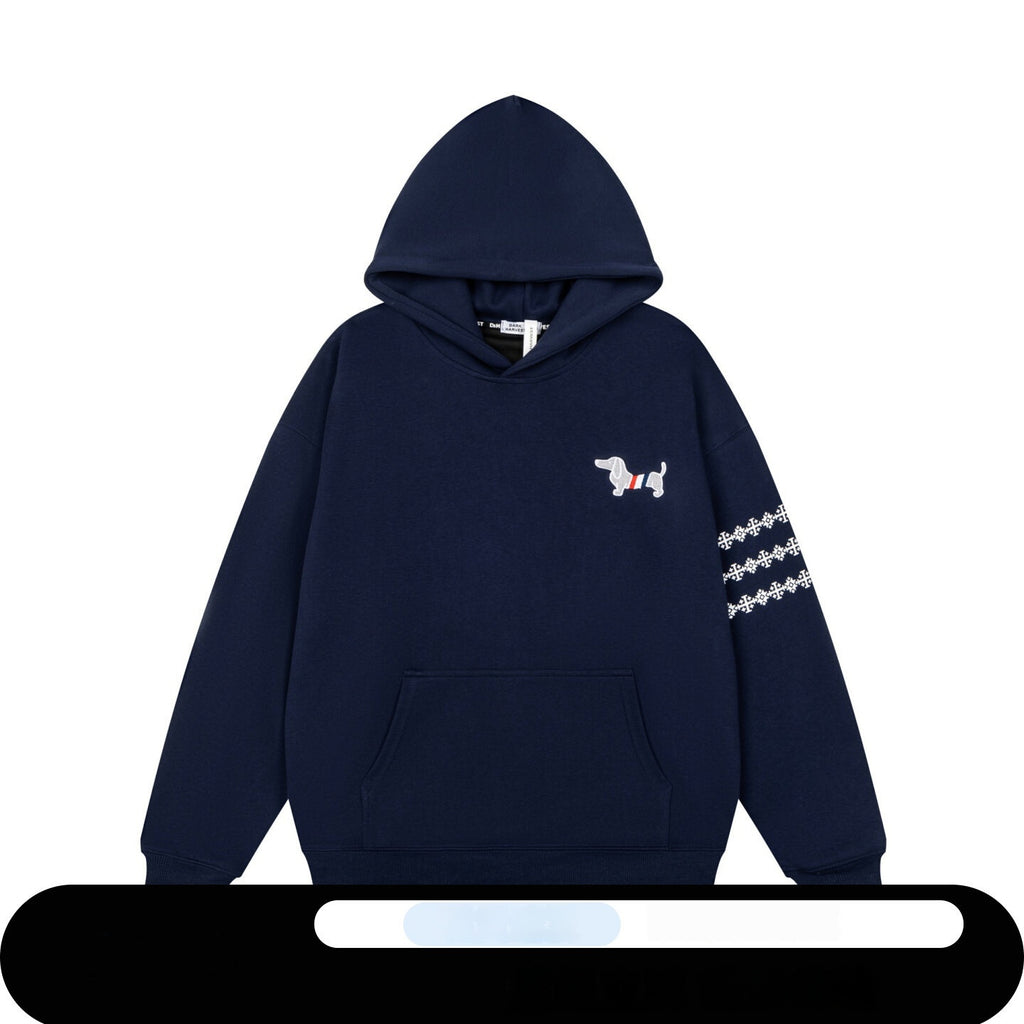 Dachshund Serviette de chien Brodé Sweatshirt à capuche pour hommes