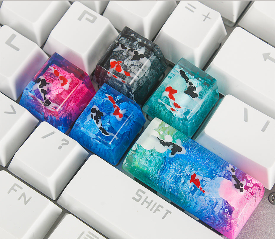 Captures de clés en résine Koi pour interrupteur Cherry Mx