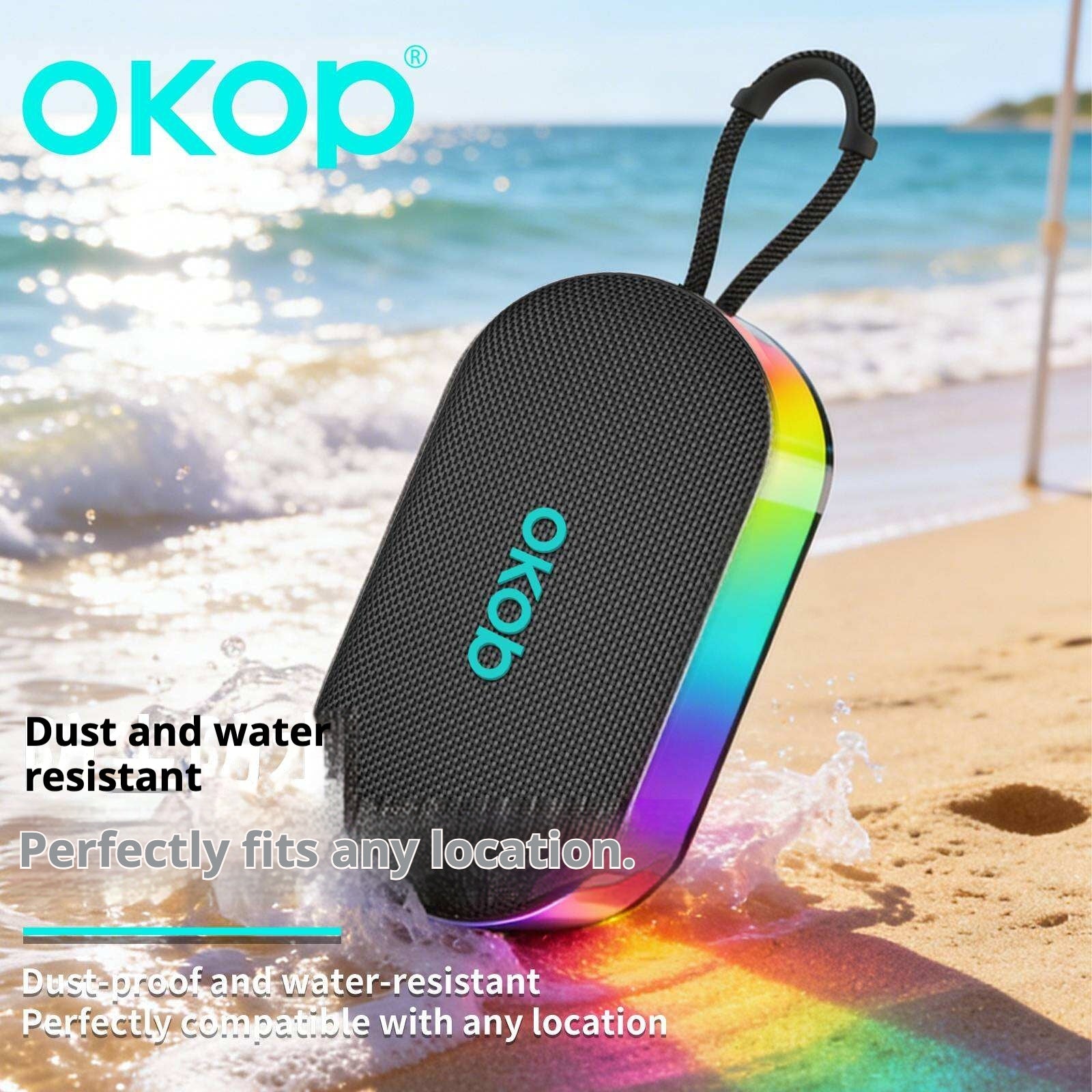 KP-849 Portable Bluetooth haut-parleur sans fil Compact étanche Hi-Fi basse son approprié Fo