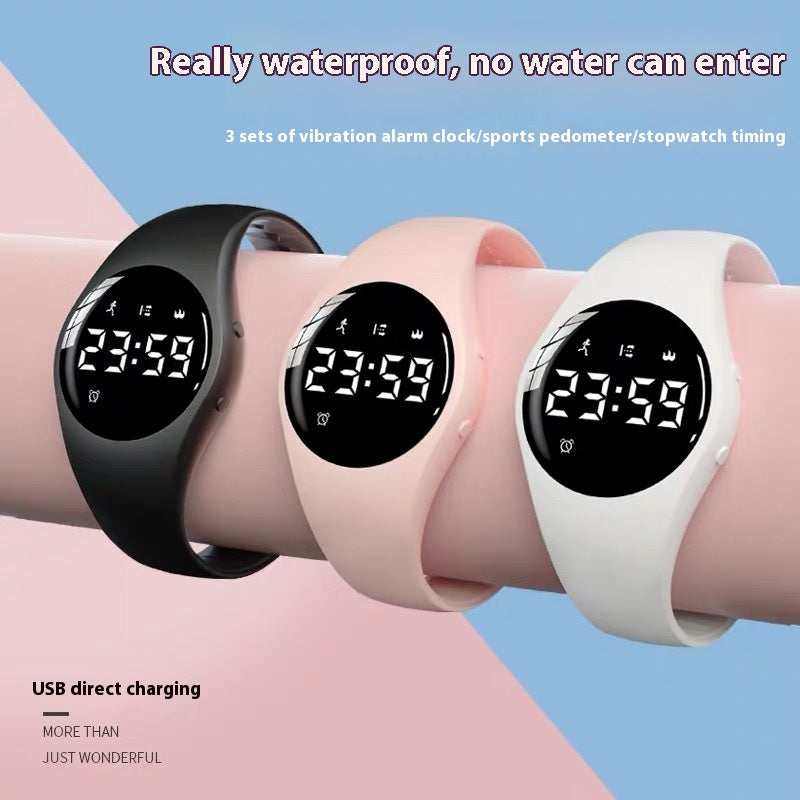 Simple Imperméable Vibration Alarm Clock Middle School Student Sports Watch