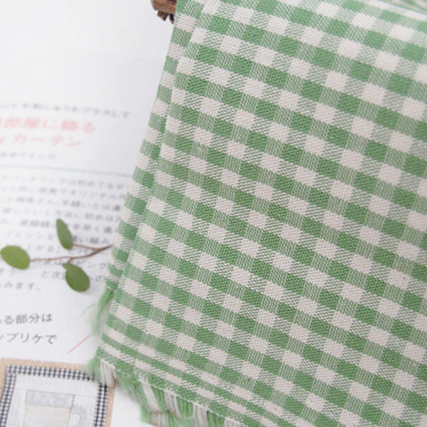 Cotton Thickened Plaid Pastoral Style Fabric